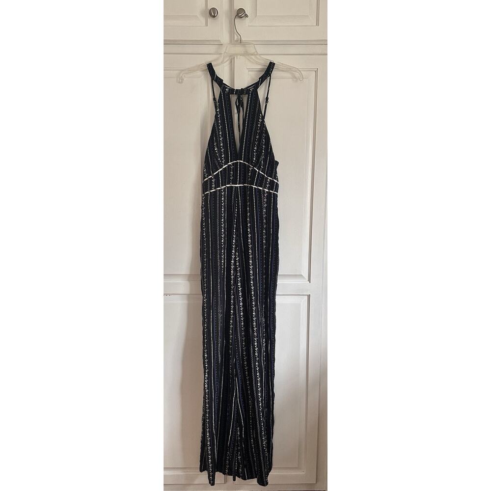 Elegant Navy Striped Jumpsuit